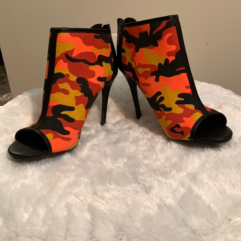 Orange Camo Heels
